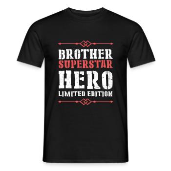 Best Brother Hero Saying - Men's T-Shirt - black - Front - AI Model Male 178 light (178cm)