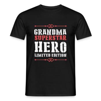 Best Granny Heroine Saying - Men's T-Shirt - black - Front - AI Model Male 178 light (178cm)
