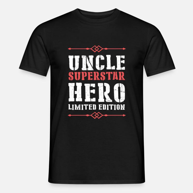 Bester Onkel Held Spruch - Männer T-Shirt - Schwarz
