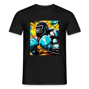 Gorilla Boxer Kämpfer Beast - Männer T-Shirt - Schwarz - Vorne - AI Model Male 178 light (178cm)