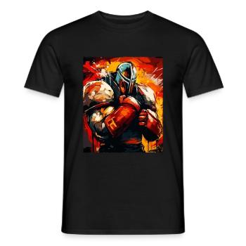 Ritter Boxer Kämpfer - Männer T-Shirt - Schwarz - Vorne - AI Model Male 178 light (178cm)