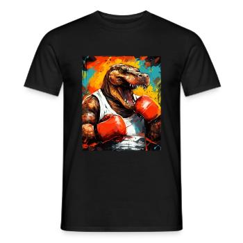 Alligator Boxer Kämpfer Beast Boxing - Männer T-Shirt - Schwarz - Vorne - AI Model Male 178 light (178cm)