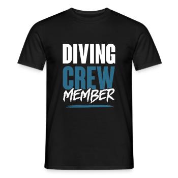 Diving Crew - Men's T-Shirt - black - Front - AI Model Male 178 light (178cm)