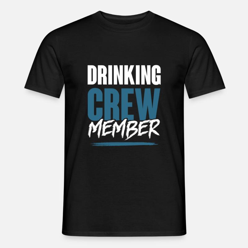 Drinking Crew - Männer T-Shirt - Schwarz