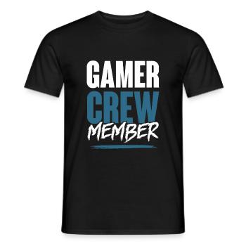 Gamer Crew - Männer T-Shirt - Schwarz - Vorne - AI Model Male 178 light (178cm)