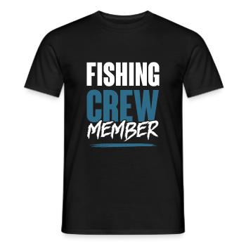 Équipage de pêche - T-shirt homme - noir - Devant - AI Model Male 178 light (178cm)