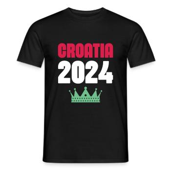 Jours fériés Croatie 2024 - T-shirt homme - noir - Devant - AI Model Male 178 light (178cm)