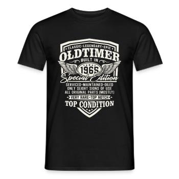 Oldtimer Baujahr 1965 Jahrgang Geburtstag Geschenk - Männer T-Shirt - Schwarz - Vorne - AI Model Male 178 light (178cm)