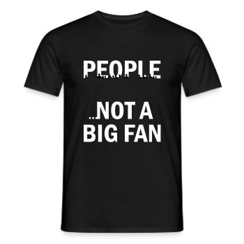 Les gens .. Pas un grand fan - T-shirt homme - noir - Devant - AI Model Male 178 light (178cm)