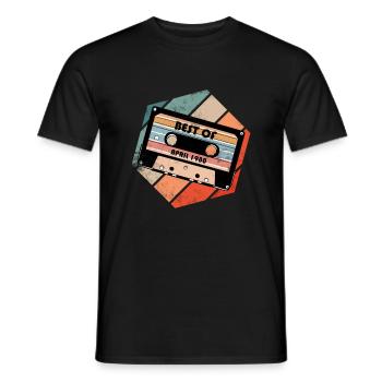 Best Of April 1980 - T-shirt homme - noir - Devant - AI Model Male 178 light (178cm)