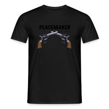 Revolver Colt SAA Peacemaker - Männer T-Shirt - Schwarz - Vorne - AI Model Male 178 light (178cm)