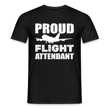 Cooler Flugbegleiter Airline Stewardess - Männer T-Shirt - Schwarz - Vorne - AI Model Male 178 light (178cm)