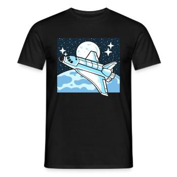 Space Shuttle Ingenieur für Luft-und Raumfahrt - Männer T-Shirt - Schwarz - Vorne - AI Model Male 178 light (178cm)
