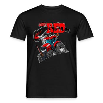 nur RED weißer Rand - Männer T-Shirt - Schwarz - Vorne - AI Model Male 178 light (178cm)