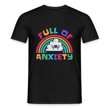 Full Of Anxiety Awareness Rainbow - Männer T-Shirt - Schwarz - Vorne - AI Model Male 178 light (178cm)