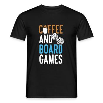 Kaffee und Brettspiele - Männer T-Shirt - Schwarz - Vorne - AI Model Male 178 light (178cm)