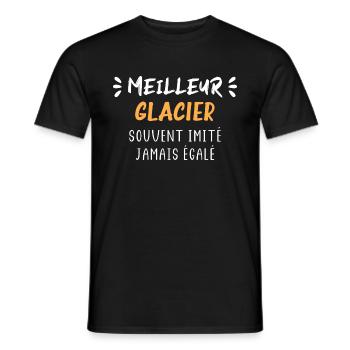 Souvent imité jamais égalé meilleur glacier - T-shirt homme - noir - Devant - AI Model Male 178 light (178cm)