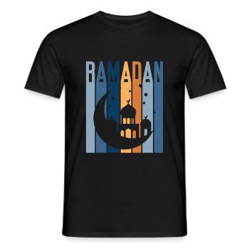 Ramadan Mubarak Fasting Muslim - Men's T-Shirt - black - Front - AI Model Male 178 light (178cm)