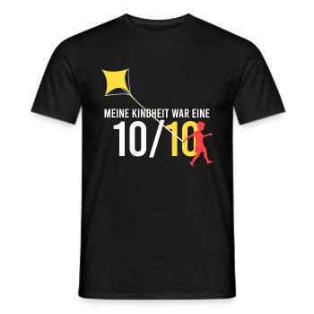 meine Kindheit war eine 10/10 - Männer T-Shirt - Schwarz - Vorne - AI Model Male 178 light (178cm)