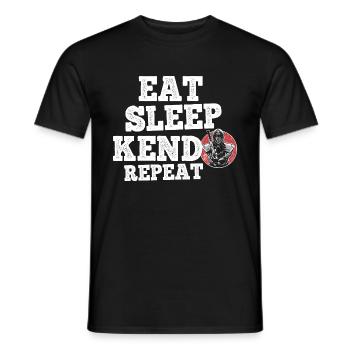 Japanischer Schwertkampf Kendo - Männer T-Shirt - Schwarz - Vorne - AI Model Male 178 light (178cm)
