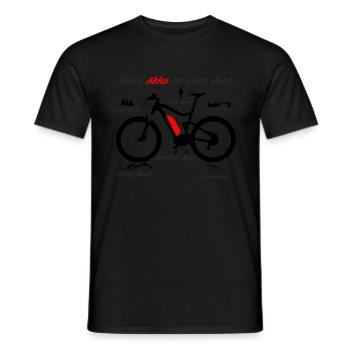 ohne Akku ist alles Doof - Männer T-Shirt - Schwarz - Vorne - AI Model Male 178 light (178cm)