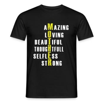 Fête des mères - T-shirt homme - noir - Devant - AI Model Male 178 light (178cm)