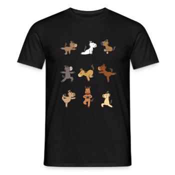 Cadeau de méditation yoga cheval Yogi Namaste - T-shirt homme - noir - Devant - AI Model Male 178 light (178cm)