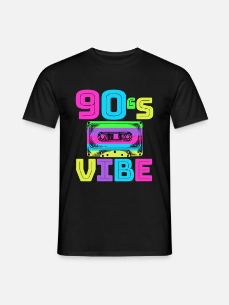 90. Vibe - Retro Vintage 90s Music Gift - Mænd T-shirt - sort