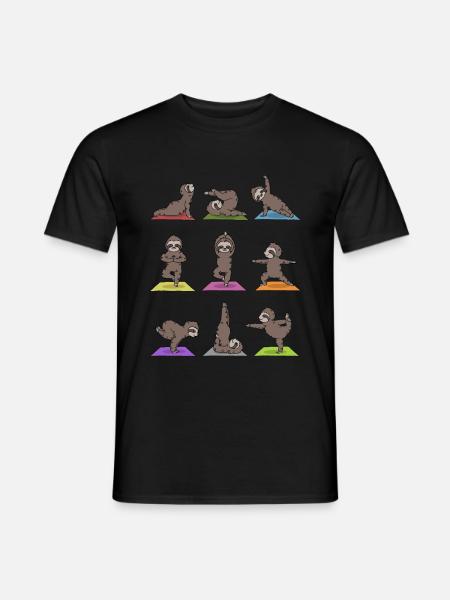 Sloth Yoga - Men's T-Shirt - black