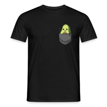 Avocado Funny avocado in breast pocket gift - Men's T-Shirt - black - Front - AI Model Male 178 light (178cm)