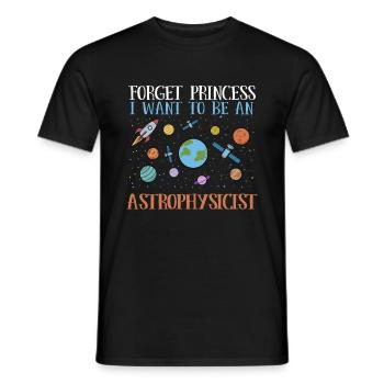 Oubliez Princesse - Je vais être astrophysicien - T-shirt homme - noir - Devant - AI Model Male 178 light (178cm)