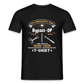 Bypass OP Krankenhaus Genesung Fun Geschenk - Männer T-Shirt - Schwarz - Vorne - AI Model Male 178 light (178cm)
