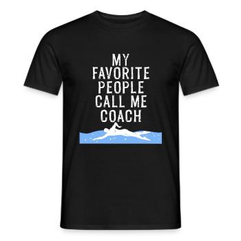 Schwimmlehrer Schwimmtrainer Geschenk Schwimmer - Männer T-Shirt - Schwarz - Vorne - AI Model Male 178 light (178cm)