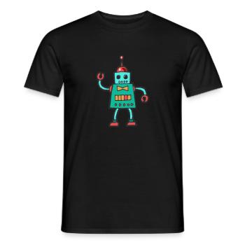 robot - Camiseta hombre - negro - delante - AI Model Male 178 light (178cm)
