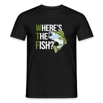 Wheres The Fish - Men's T-Shirt - black - Front - AI Model Male 178 light (178cm)
