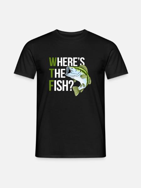 Wheres The Fish - Men's T-Shirt - black