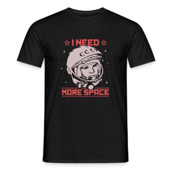 Gagarine - J'ai besoin de plus d'astronaute cosmonaute spatial - T-shirt homme - noir - Devant - AI Model Male 178 light (178cm)