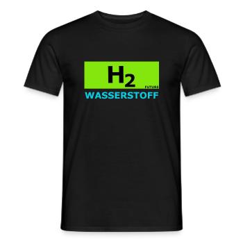 wasserstoff H2 - Männer T-Shirt - Schwarz - Vorne - AI Model Male 178 light (178cm)