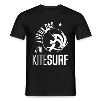kitesurf - T-shirt homme - noir - Devant - AI Model Male 178 light (178cm)