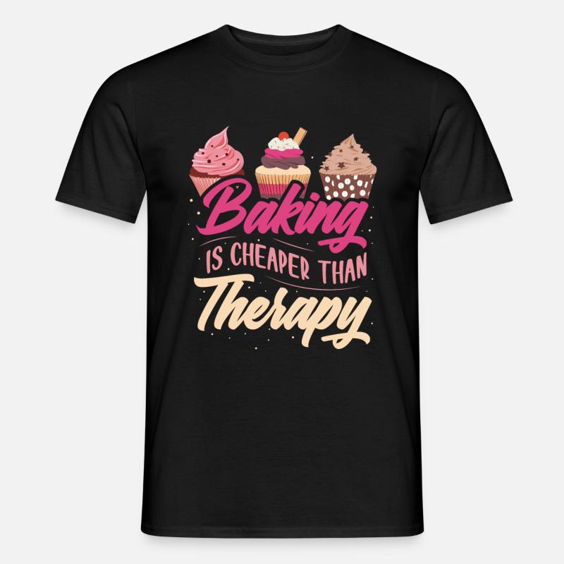 Backen - Männer T-Shirt - Schwarz