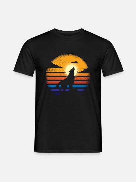 wolf - Men's T-Shirt - black