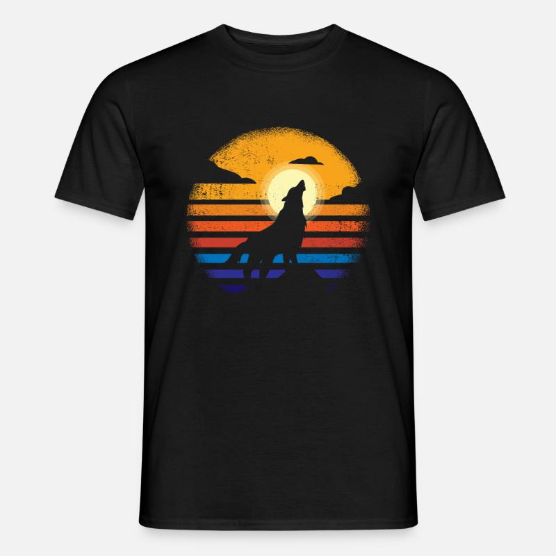 wolf - Men’s T-shirt - black