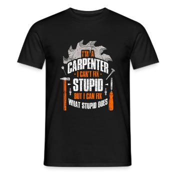 Carpenter joiner carpenter gift - Men's T-Shirt - black - Front - AI Model Male 178 light (178cm)