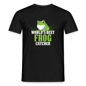 Frog Hunter Frog Catcher - Männer T-Shirt - Schwarz - Vorne - AI Model Male 178 light (178cm)