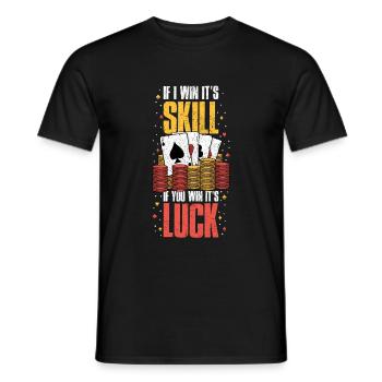 Cadeau de joueur de poker drôle de poker - T-shirt homme - noir - Devant - AI Model Male 178 light (178cm)