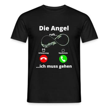 Angeln, Fischen, Fischer, Meer, Fisch, Geschenk - Männer T-Shirt - Schwarz - Vorne - AI Model Male 178 light (178cm)