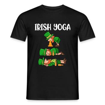 Irish Yoga Meditation Lustig Geschenk Irisch - Männer T-Shirt - Schwarz - Vorne - AI Model Male 178 light (178cm)