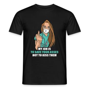 Krankenschwester Krankenhaus Pflegerin Geschenk - Männer T-Shirt - Schwarz - Vorne - AI Model Male 178 light (178cm)