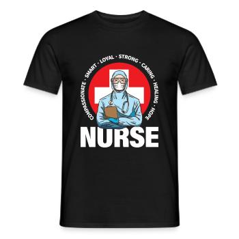 Krankenschwester Krankenhaus Pflegerin Geschenk - Männer T-Shirt - Schwarz - Vorne - AI Model Male 178 light (178cm)