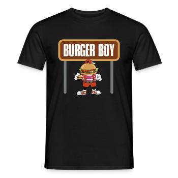 Burger Boy Burger cadeau - T-shirt homme - noir - Devant - AI Model Male 178 light (178cm)
